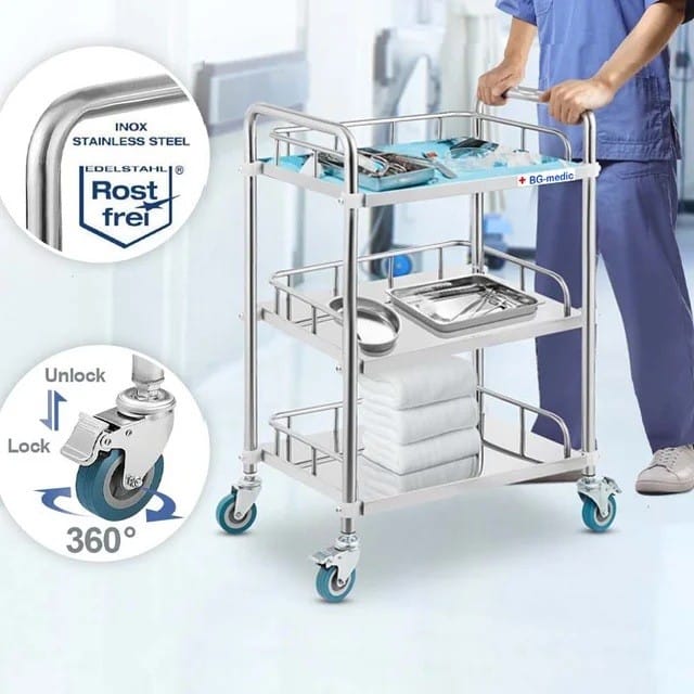 Kolica za instrumente PT15, inox, slika 4