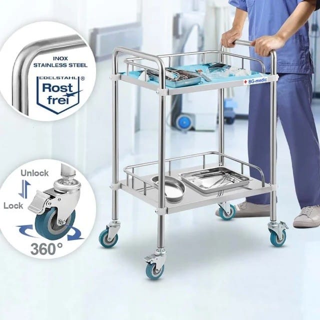 Kolica za instrumente PT15, inox, slika 3